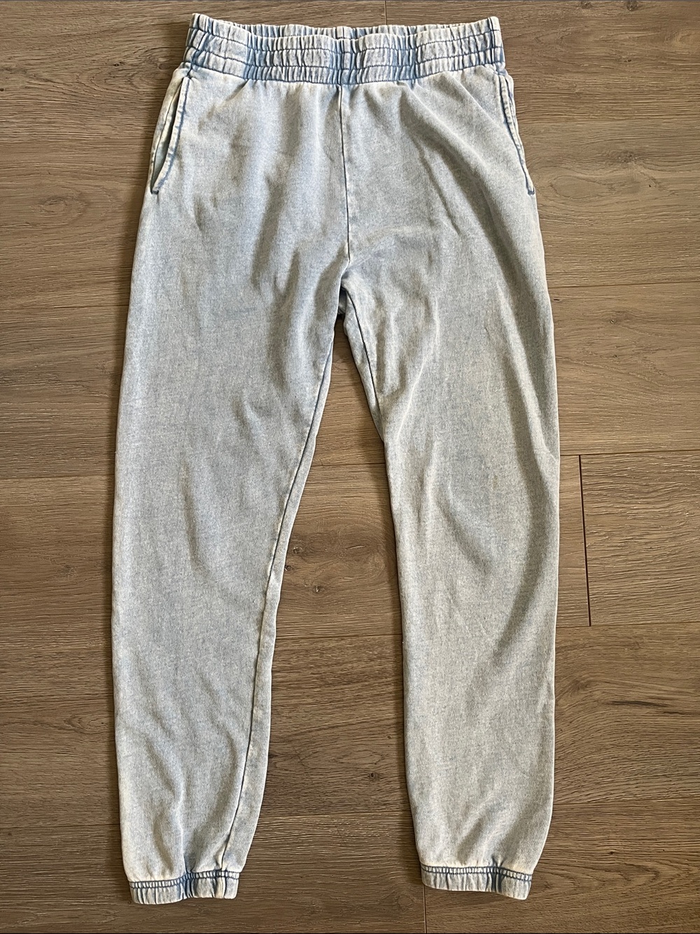 Z Supply Light Gray/ Blue Women's Jogger Sweatpants